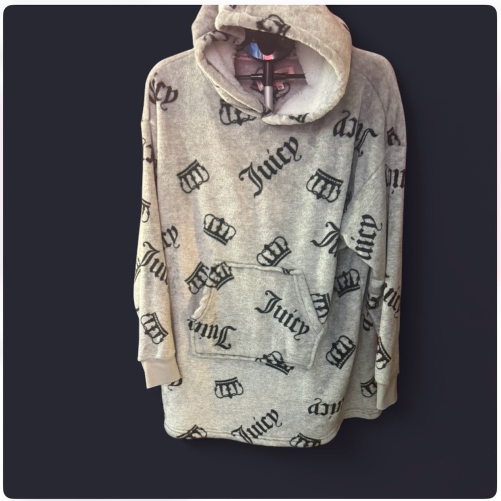 Juicy Couture Sleepwear Sherpa Hoodie | S/M | Cozy Logo Lounge